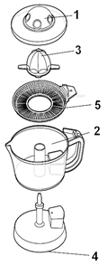 Page A Diagram and Parts List for HJ29  Black and Decker Juicer